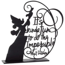 Hallmark Disney Sorcerer Mickey Do The Impossible Metal Quote Figurine