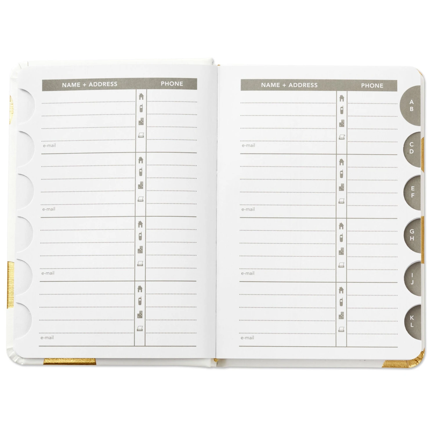 Hallmark Gold Polka Dots Address Book 2 Hallmark Gold Polka Dots Address Book - Image 2