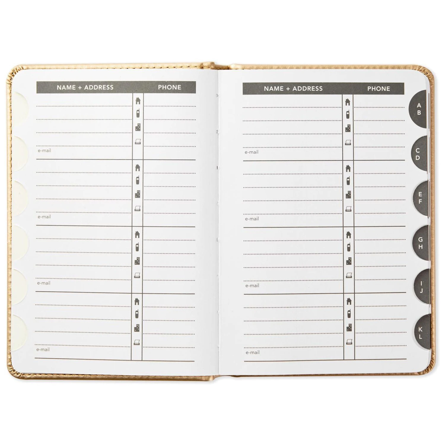 Hallmark Satin Gold Address Book 2 Hallmark Satin Gold Address Book - Image 2