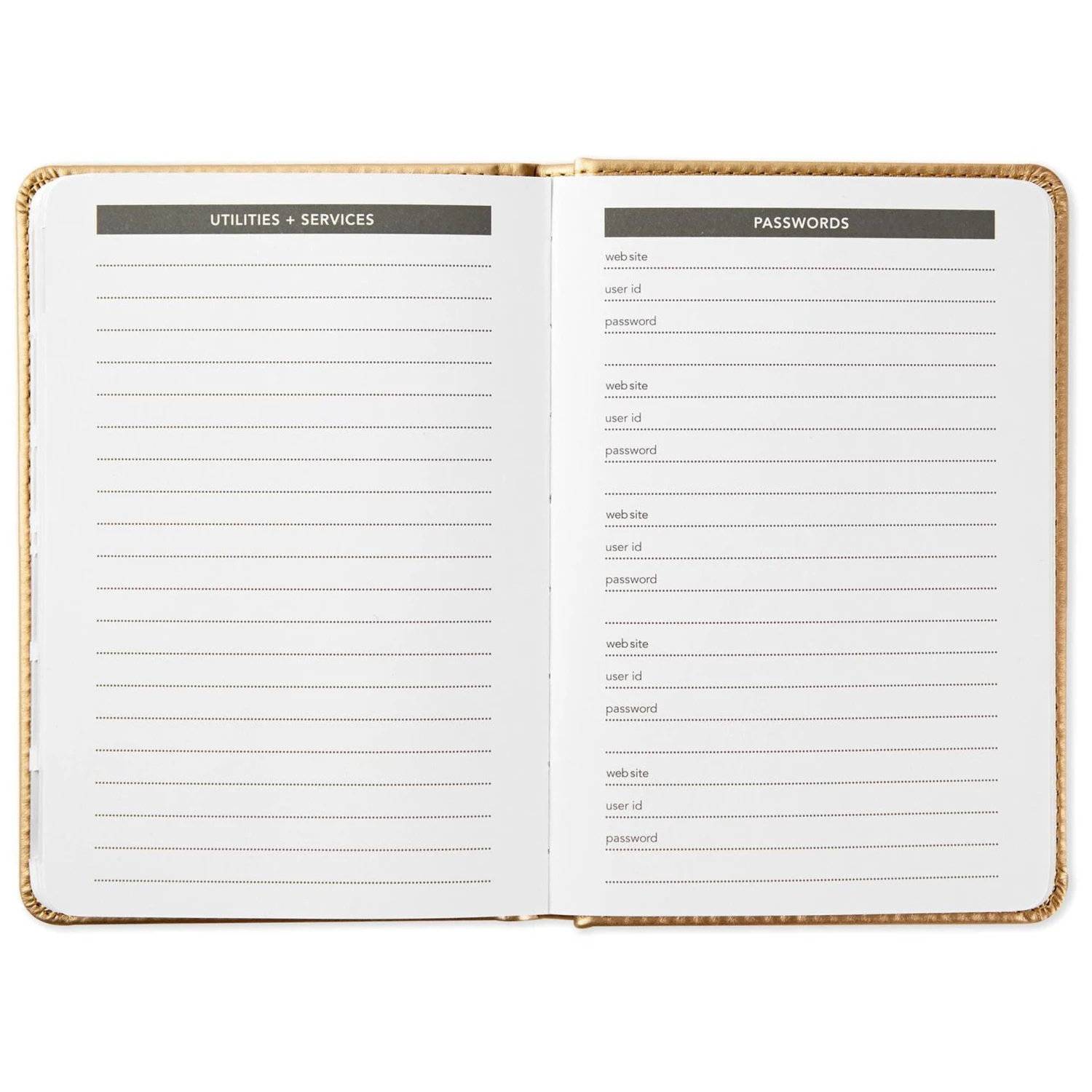 Hallmark Satin Gold Address Book 3 Hallmark Satin Gold Address Book - Image 3