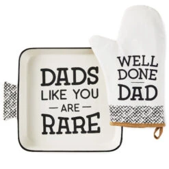 Hallmark Grilling Dad Oven Mitt And Platter Gift Set