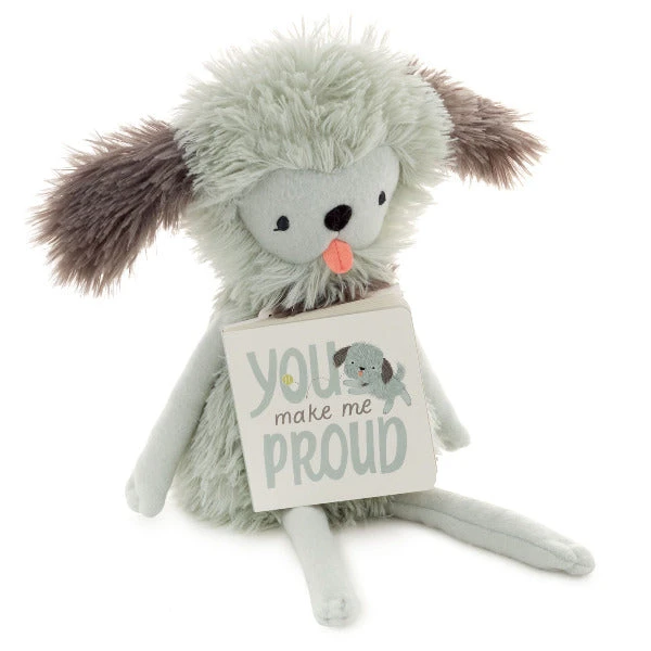 Hallmark MopTops Shaggy Dog Stuffed Animal With You Make Me Proud Board Book 1 Hallmark MopTops Shaggy Dog Stuffed Animal With You Make Me Proud Board Book