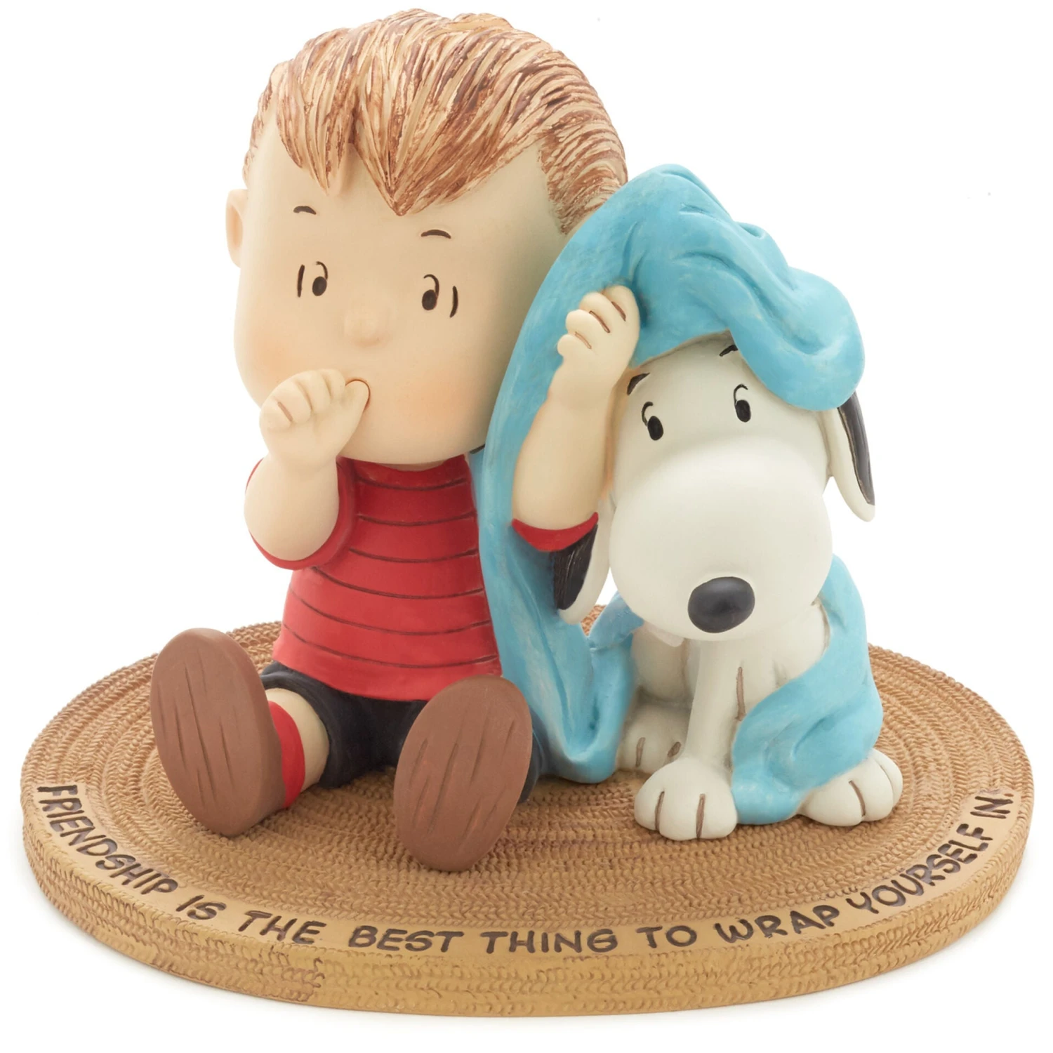 Hallmark Peanuts® Linus And Snoopy Wrapped In Friendship Mini Figurine, 3.88" 1 Hallmark Peanuts® Linus And Snoopy Wrapped In Friendship Mini Figurine, 3.88"