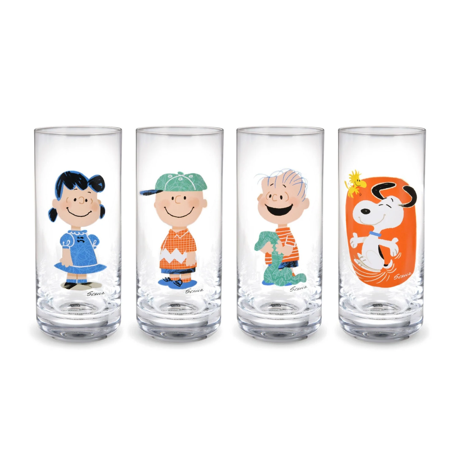 Hallmark Peanuts® Snoopy And Friends Tall Drinking Glasses, Set Of 4 1 Hallmark Peanuts® Snoopy And Friends Tall Drinking Glasses, Set Of 4
