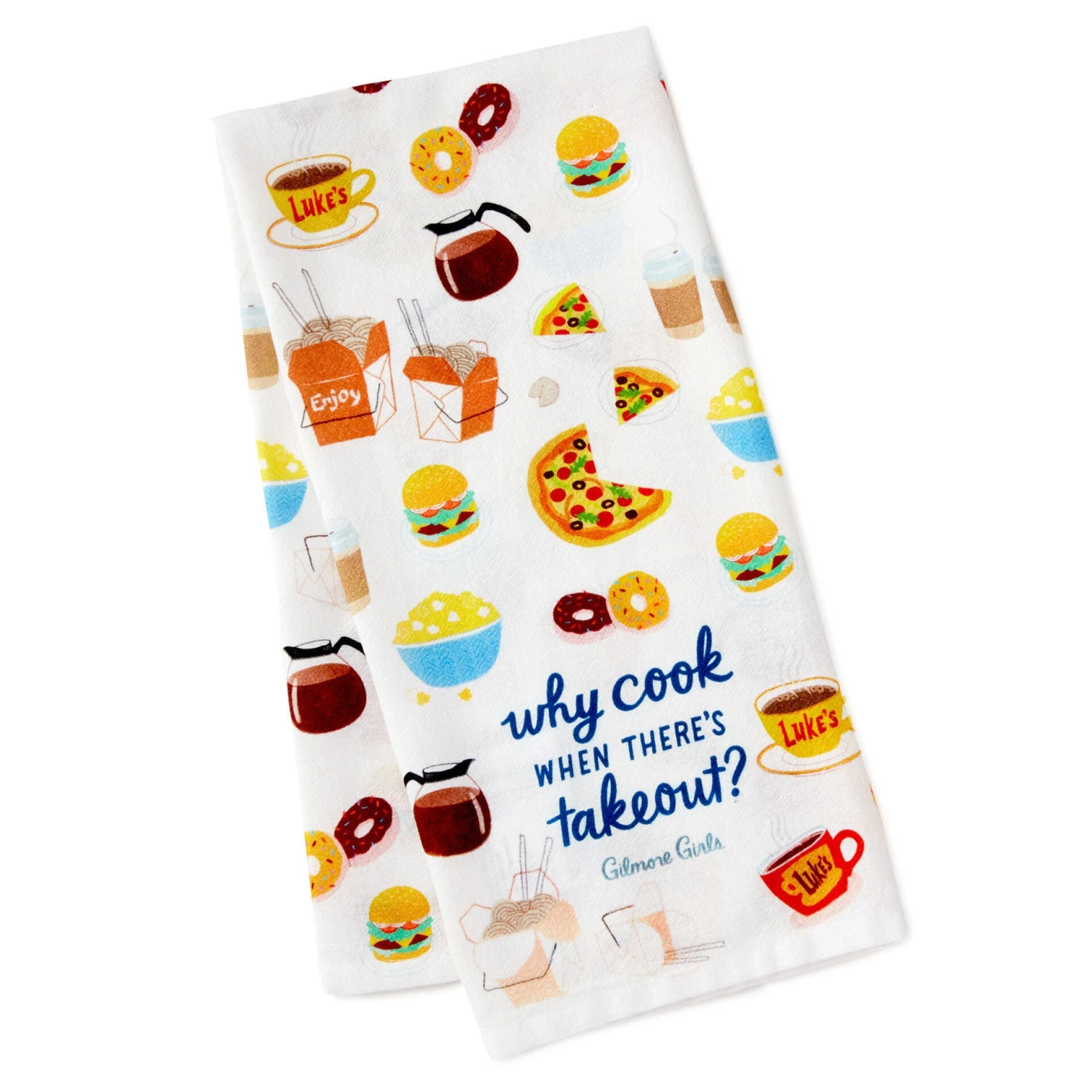 Hallmark Gilmore Girls Why Cook Tea Towel 1 Hallmark Gilmore Girls Why Cook Tea Towel