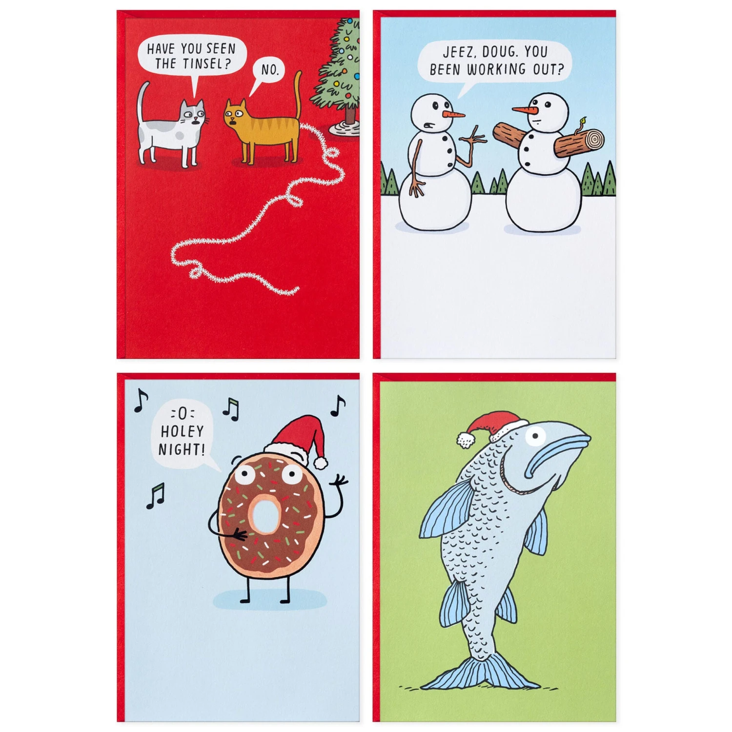 Hallmark Humorous Holiday Characters Boxed Christmas Cards Assortment, Pack Of 16 2 Hallmark Humorous Holiday Characters Boxed Christmas Cards Assortment, Pack Of 16 - Image 2