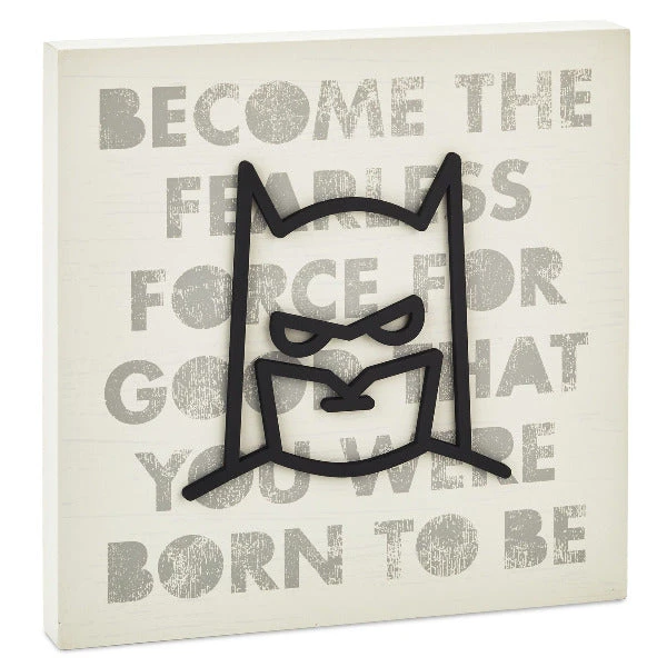 Hallmark DC Comics™ Batman™ Fearless Force Wood Quote Sign 1 Hallmark DC Comics™ Batman™ Fearless Force Wood Quote Sign