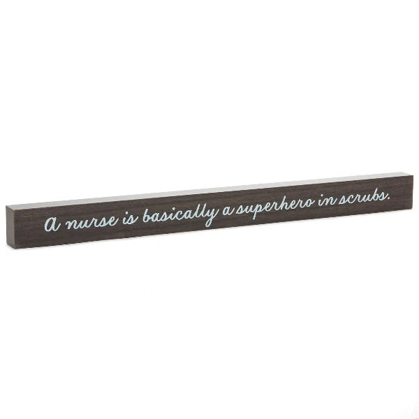 Hallmark Nurse Is Superhero In Scrubs Wood Quote Sign, 23.5x2 1 Hallmark Nurse Is Superhero In Scrubs Wood Quote Sign, 23.5x2