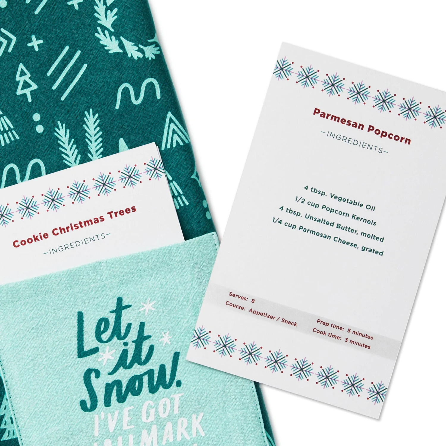Hallmark Channel Let It Snow Tea Towel With Recipe Cards 2 Hallmark Channel Let It Snow Tea Towel With Recipe Cards - Image 2