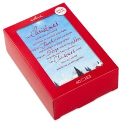 Hallmark Country Church Scene Boxed Christmas Cards, Pack Of 40