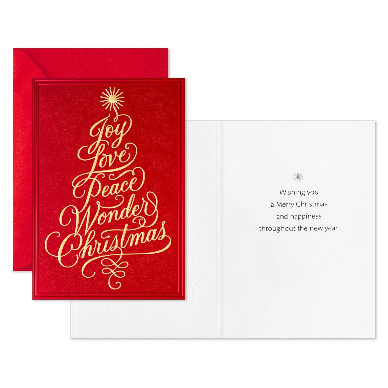 Hallmark Red And Gold Tree Boxed Christmas Cards, Pack Of 16 2 Hallmark Red And Gold Tree Boxed Christmas Cards, Pack Of 16 - Image 2