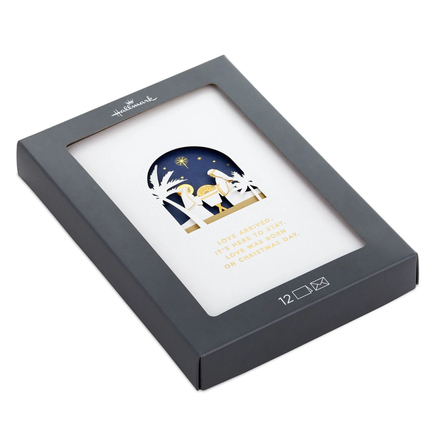 Hallmark Holy Family Nativity Boxed Christmas Cards, Pack Of 12 1 Hallmark Holy Family Nativity Boxed Christmas Cards, Pack Of 12