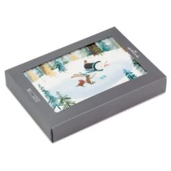 Hallmark Snowman And Critters Ice Skating Boxed Christmas Cards, Pack Of 16