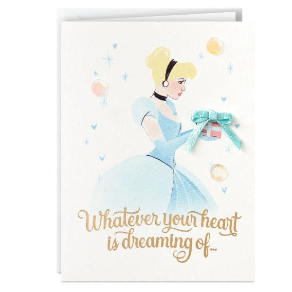 Hallmark 3.25" Mini Disney Princess Cinderella Whatever Your Heart Dreams Card 2 Hallmark 3.25" Mini Disney Princess Cinderella Whatever Your Heart Dreams Card - Image 2