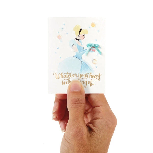 Hallmark 3.25" Mini Disney Princess Cinderella Whatever Your Heart Dreams Card 1 Hallmark 3.25" Mini Disney Princess Cinderella Whatever Your Heart Dreams Card