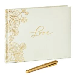 Hallmark Love Wedding Guest Book With Gold Pen