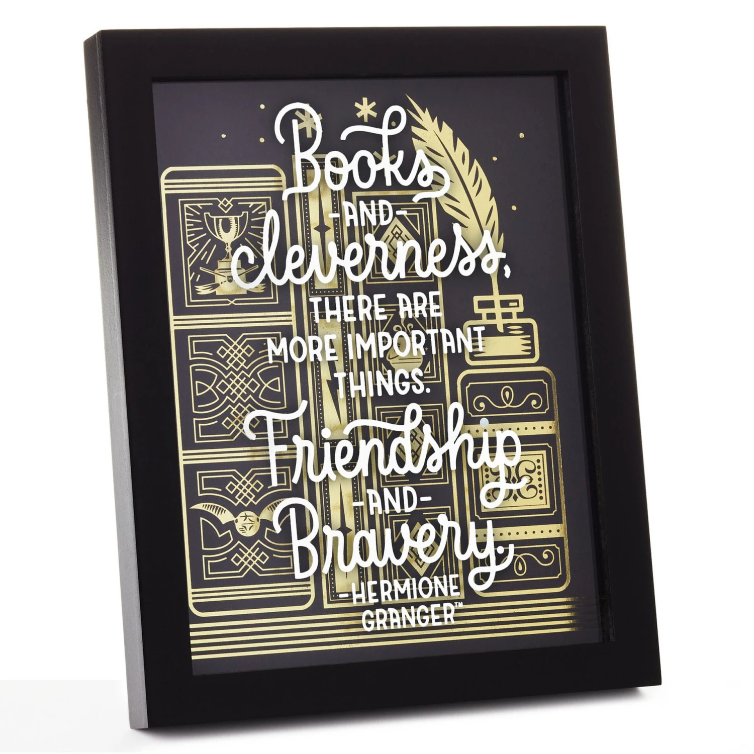 Hallmark Harry Potter™ Friendship And Bravery Hermione Granger™ Framed Quote Sign, 8" X 10" 1 Hallmark Harry Potter™ Friendship And Bravery Hermione Granger™ Framed Quote Sign, 8" X 10"