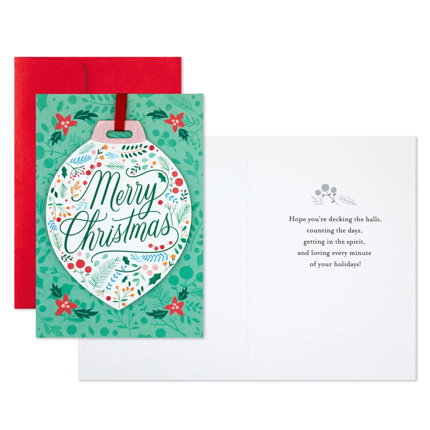 Hallmark Christmas Spirit Boxed Christmas Cards With Detachable Ornaments, Pack Of 10 2 Hallmark Christmas Spirit Boxed Christmas Cards With Detachable Ornaments, Pack Of 10 - Image 2