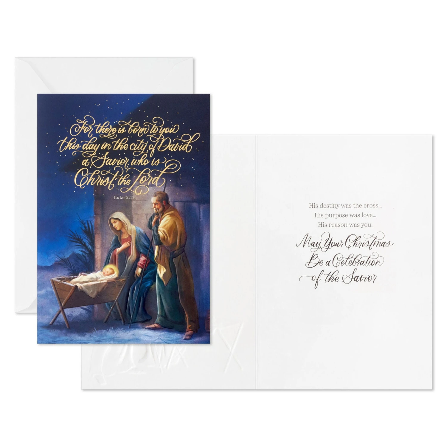 Hallmark DaySpring A Savior Born To You Boxed Christmas Cards, Pack Of 16 2 Hallmark DaySpring A Savior Born To You Boxed Christmas Cards, Pack Of 16 - Image 2