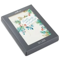 Hallmark Evergreen Branches Greatest Gifts Boxed Christmas Cards, Pack Of 12