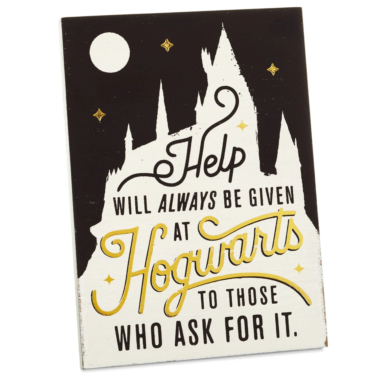 Hallmark Harry Potter™ Help At Hogwarts™ Wood Quote Sign, 5x7 1 Hallmark Harry Potter™ Help At Hogwarts™ Wood Quote Sign, 5x7