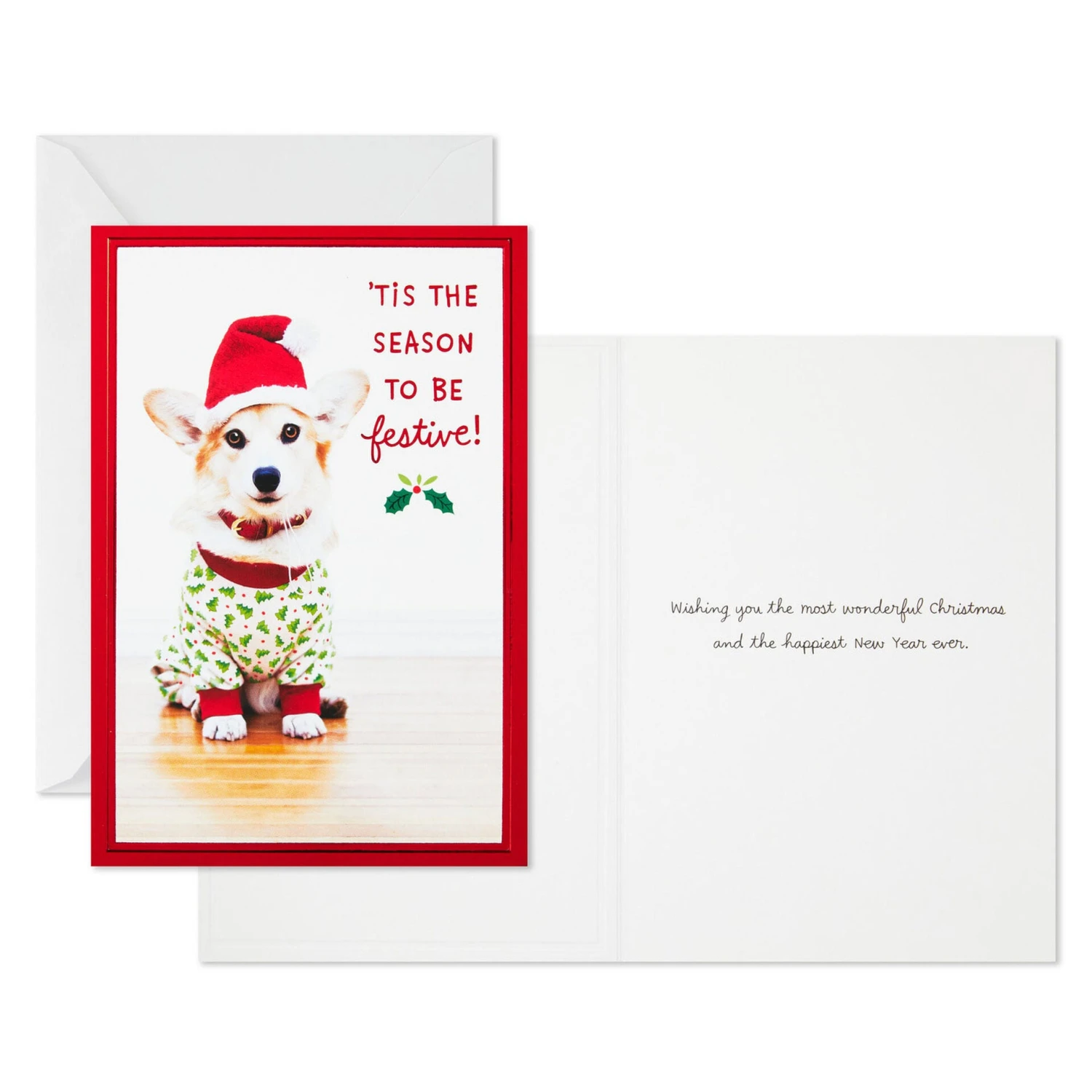 Hallmark Holiday Pup In Jammies And Hat Boxed Christmas Cards, Pack Of 40 2 Hallmark Holiday Pup In Jammies And Hat Boxed Christmas Cards, Pack Of 40 - Image 2