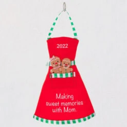 Hallmark 2022 Memories With Mom Baking Apron Fabric Ornament