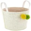 Hallmark White Woven Easter Basket With Pom Poms