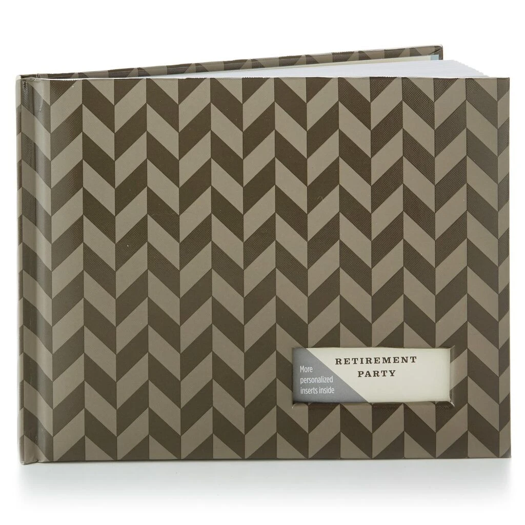 Hallmark Chevron Brown Patterned Guest Book 1 Hallmark Chevron Brown Patterned Guest Book